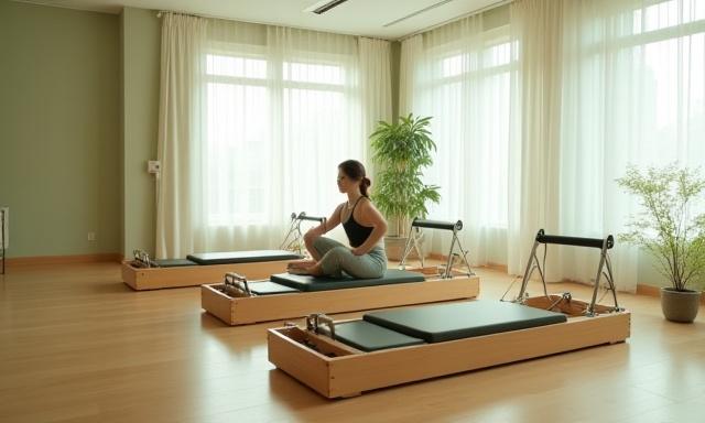 リフォーマー・ピラティスの様子